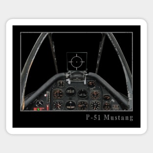 Cockpit Instruments P-51 fighter aircraft WW2 Sticker